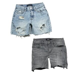Jean Shorts Lot 2 Women's 25* Y2K Western Rodeo Grunge Daisy Cowboy Preppy Retro